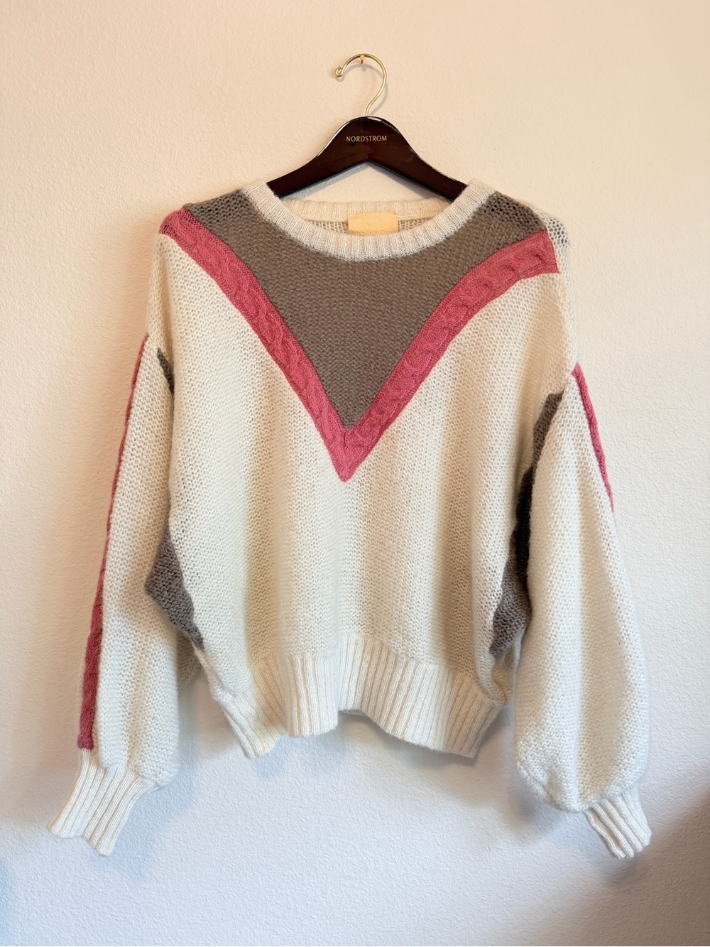 Bogner 1980s Vintage ski pullover sweater, oversized Size S, colorblock